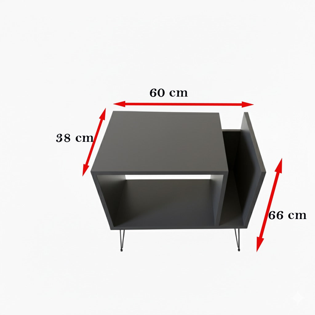 Modern Record Player Stand with Vinyl Storage, MDF Turntable Cabinet, LP Record Organizer, Mid Century Media Console
