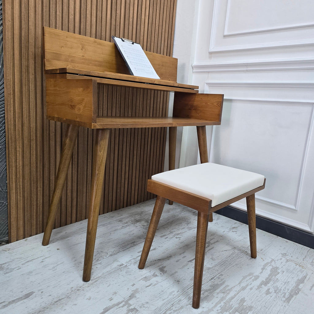 Handmade Solid Wood Piano Stand – Custom Size Keyboard Stand for Your Home or Studio
