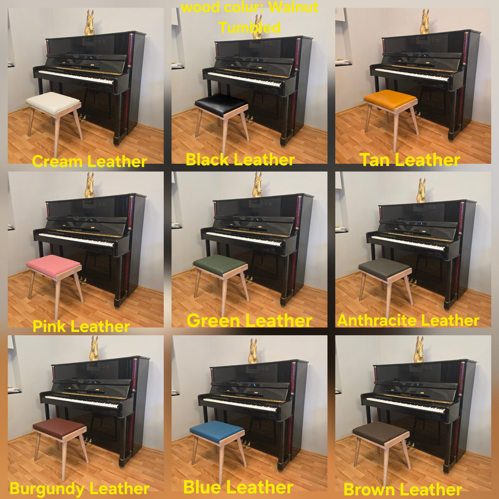 Solid Piano Bench Stylish Seating for Any Room, Ottoman Bench, Stool for Living, Mid Century Vanity Stool, Turkish Rug Bench, Personalized