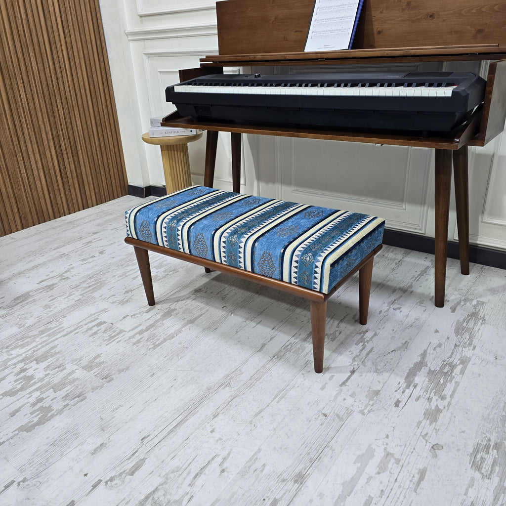 Long Upholstered Piano Bench – Ottoman Bench, Vanity Stool, Entryway Bench, Bedroom Seating & Living Room Furniture