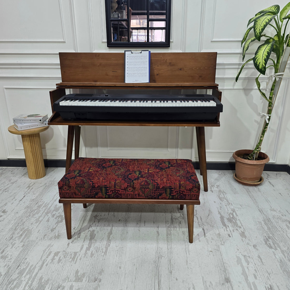Long Upholstered Piano Bench – Ottoman Bench, Vanity Stool, Entryway Bench, Bedroom Seating & Living Room Furniture