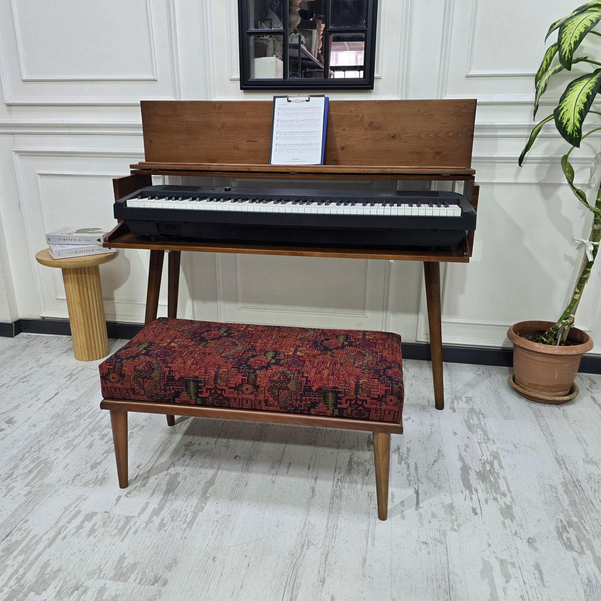 Long Upholstered Piano Bench – Ottoman Bench, Vanity Stool, Entryway Bench, Bedroom Seating & Living Room Furniture