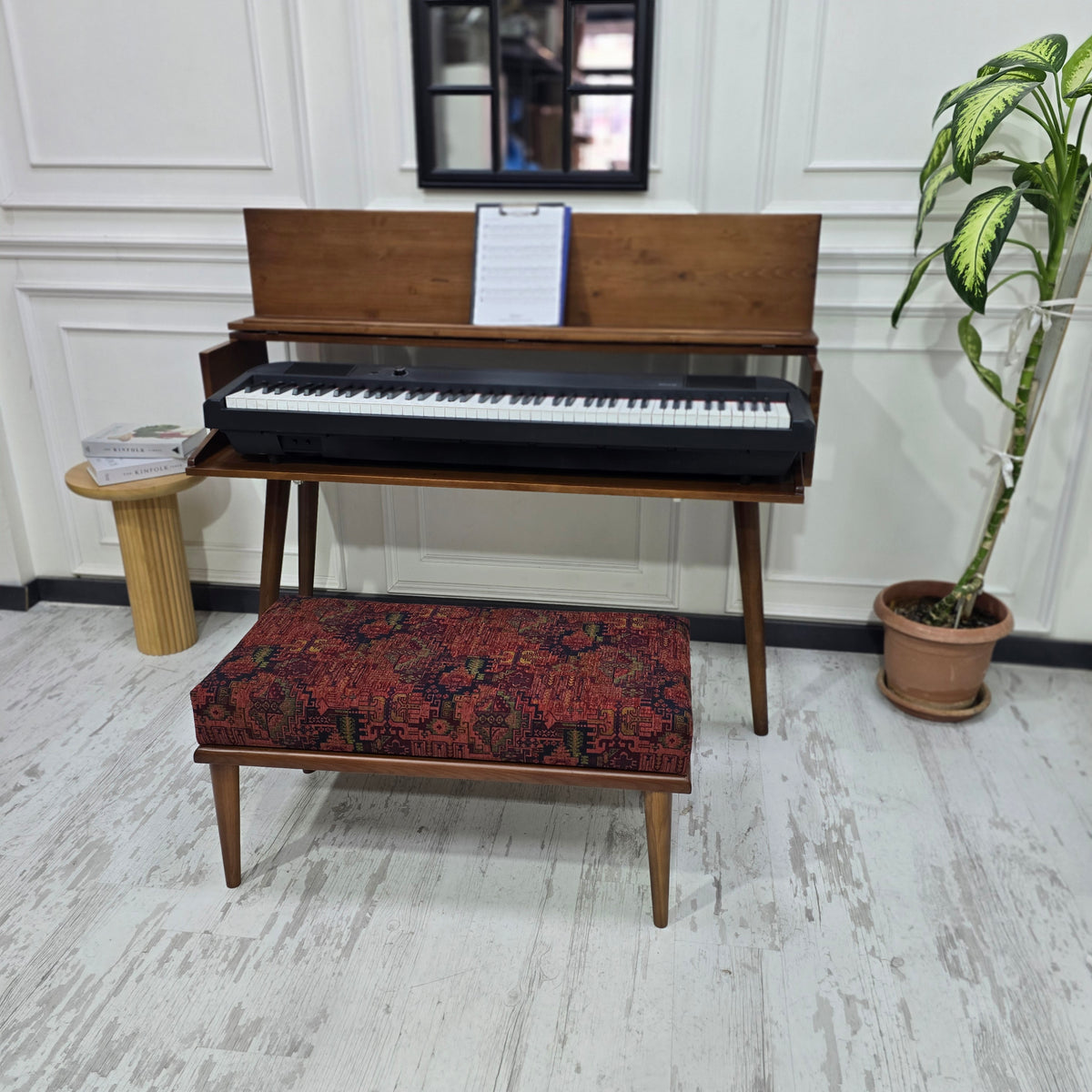 Long Upholstered Piano Bench – Ottoman Bench, Vanity Stool, Entryway Bench, Bedroom Seating & Living Room Furniture