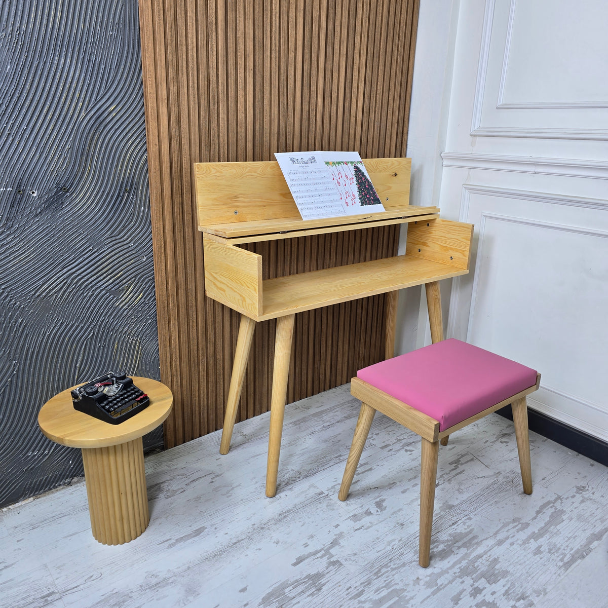 Custom Size Solid Wood Piano Stand – Handmade Digital Piano & Keyboard Furniture