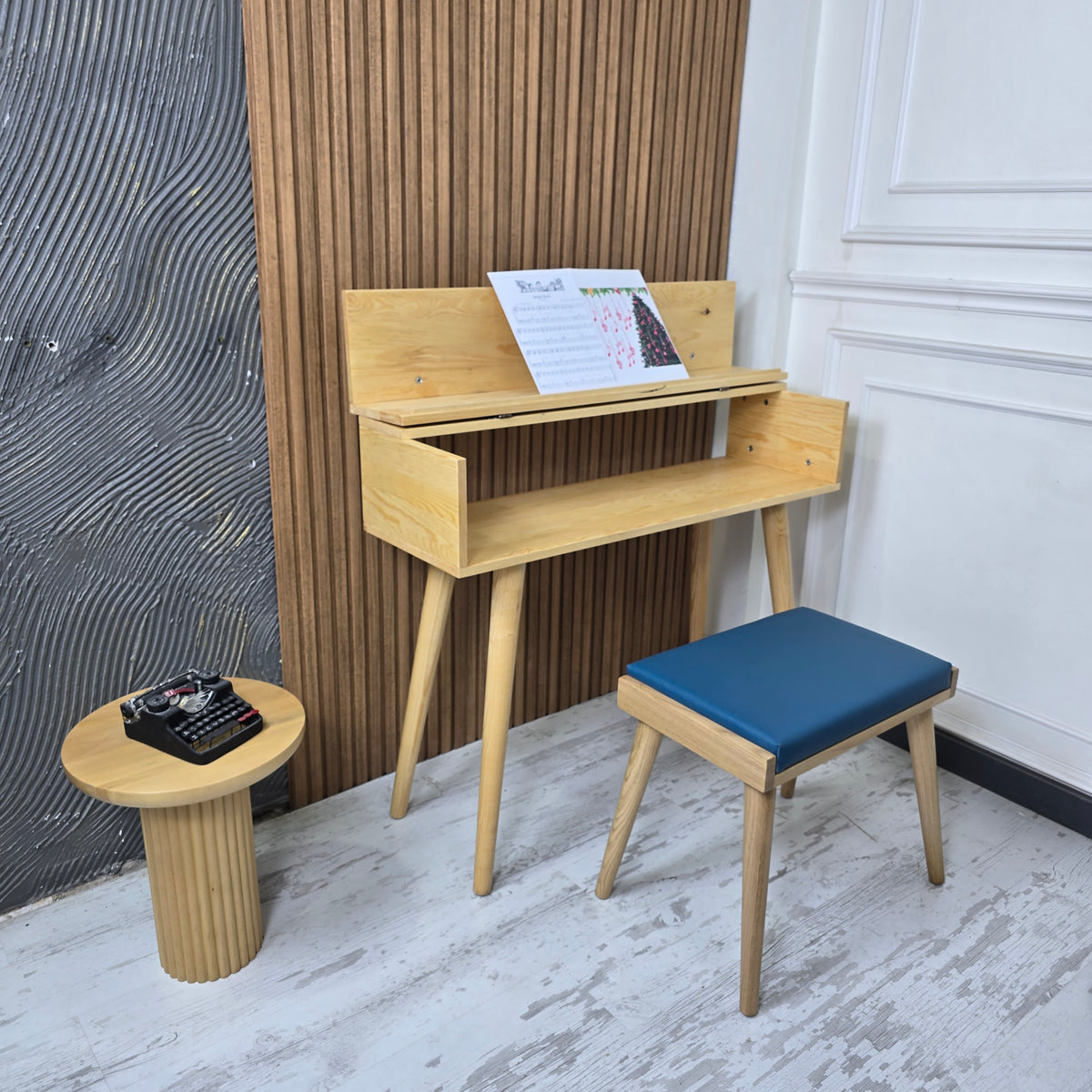Custom Size Solid Wood Piano Stand – Handmade Digital Piano & Keyboard Furniture