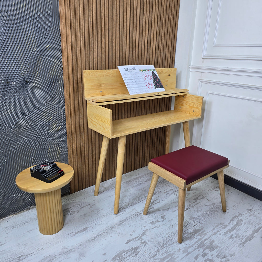 Custom Size Solid Wood Piano Stand – Handmade Digital Piano & Keyboard Furniture