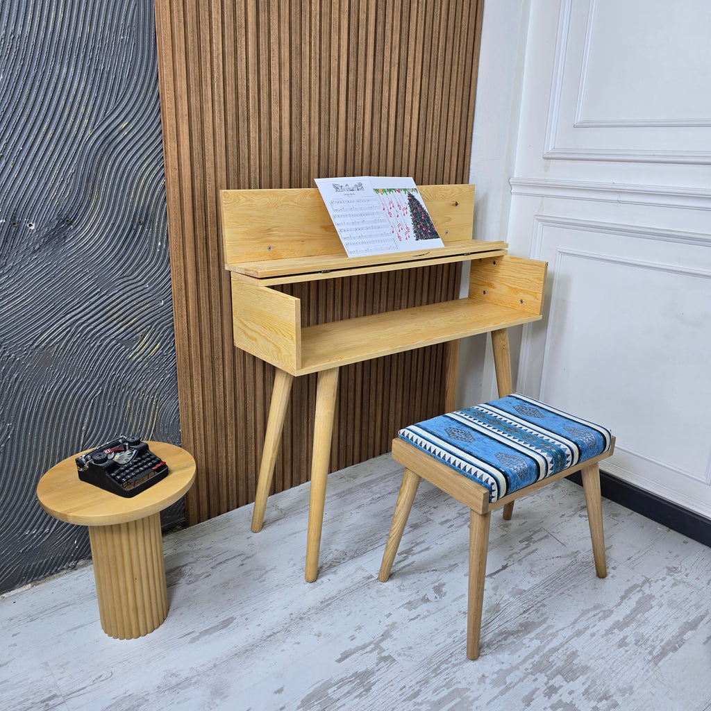 Custom Size Solid Wood Piano Stand – Handmade Digital Piano & Keyboard Furniture