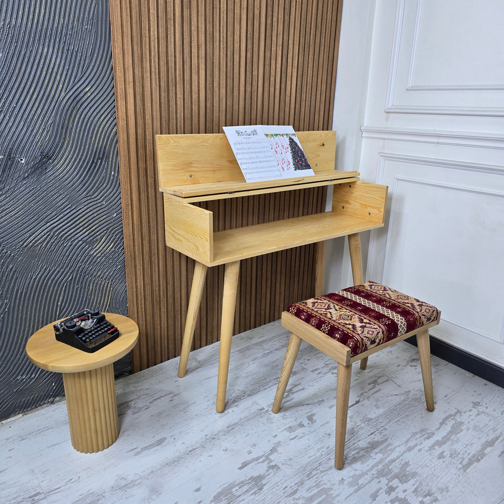 Custom Size Solid Wood Piano Stand – Handmade Digital Piano & Keyboard Furniture