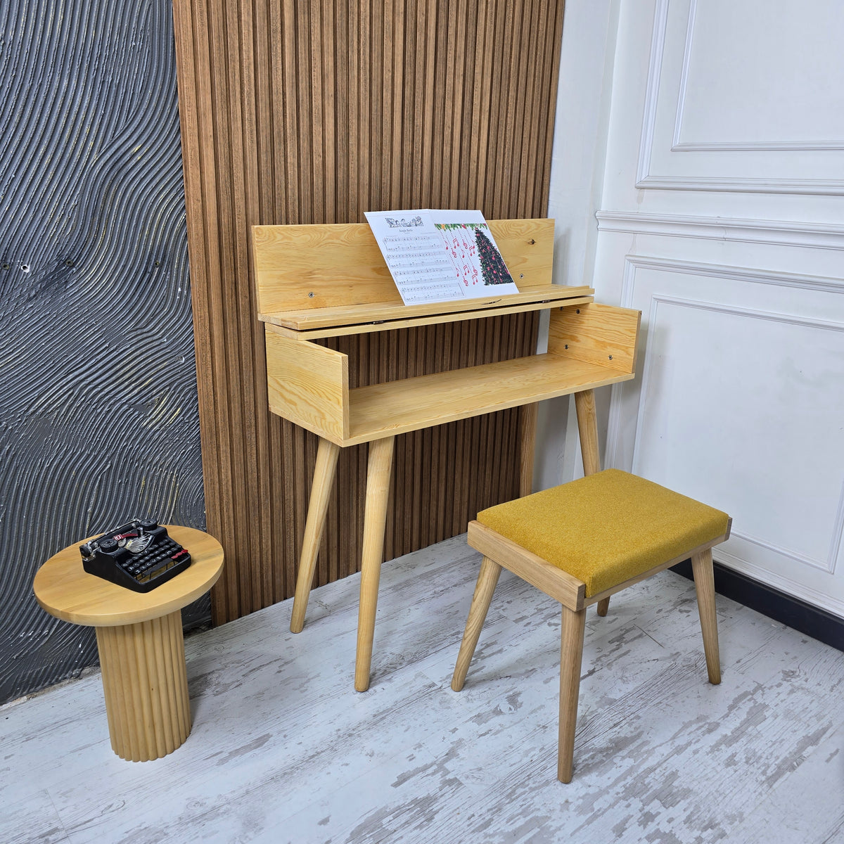 Custom Size Solid Wood Piano Stand – Handmade Digital Piano & Keyboard Furniture