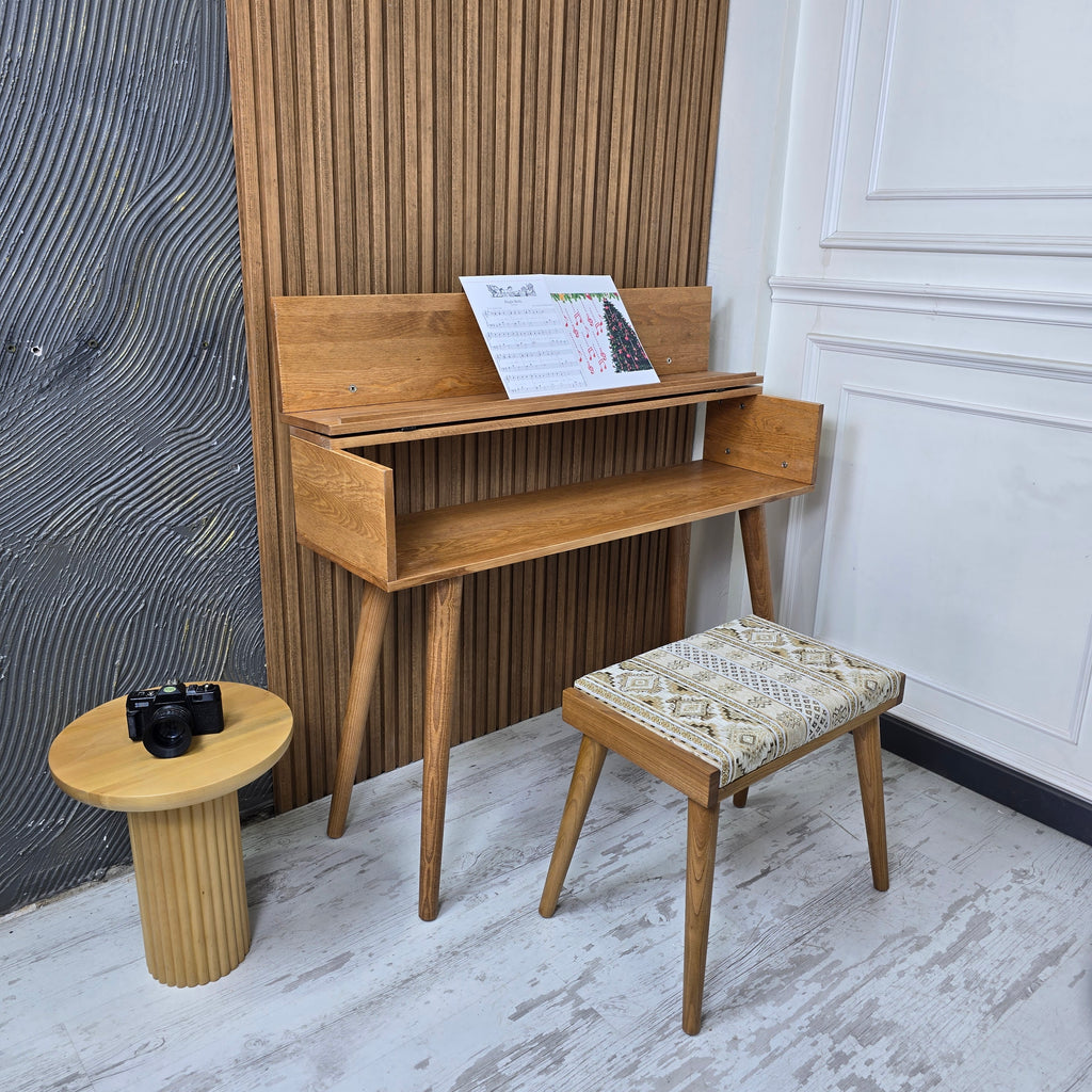 Handmade Wood Piano Stand, Wood Piano Stand with Drawer, Digital Keyboard Stand, Kids Piano, Personalized Piano Stand,Valentine's Day gift