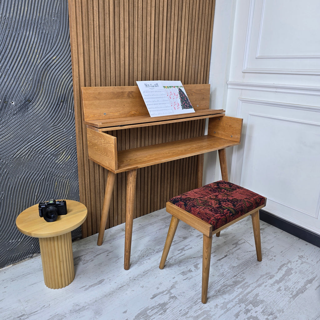 Handmade Wood Piano Stand, Wood Piano Stand with Drawer, Digital Keyboard Stand, Kids Piano, Personalized Piano Stand,Valentine's Day gift