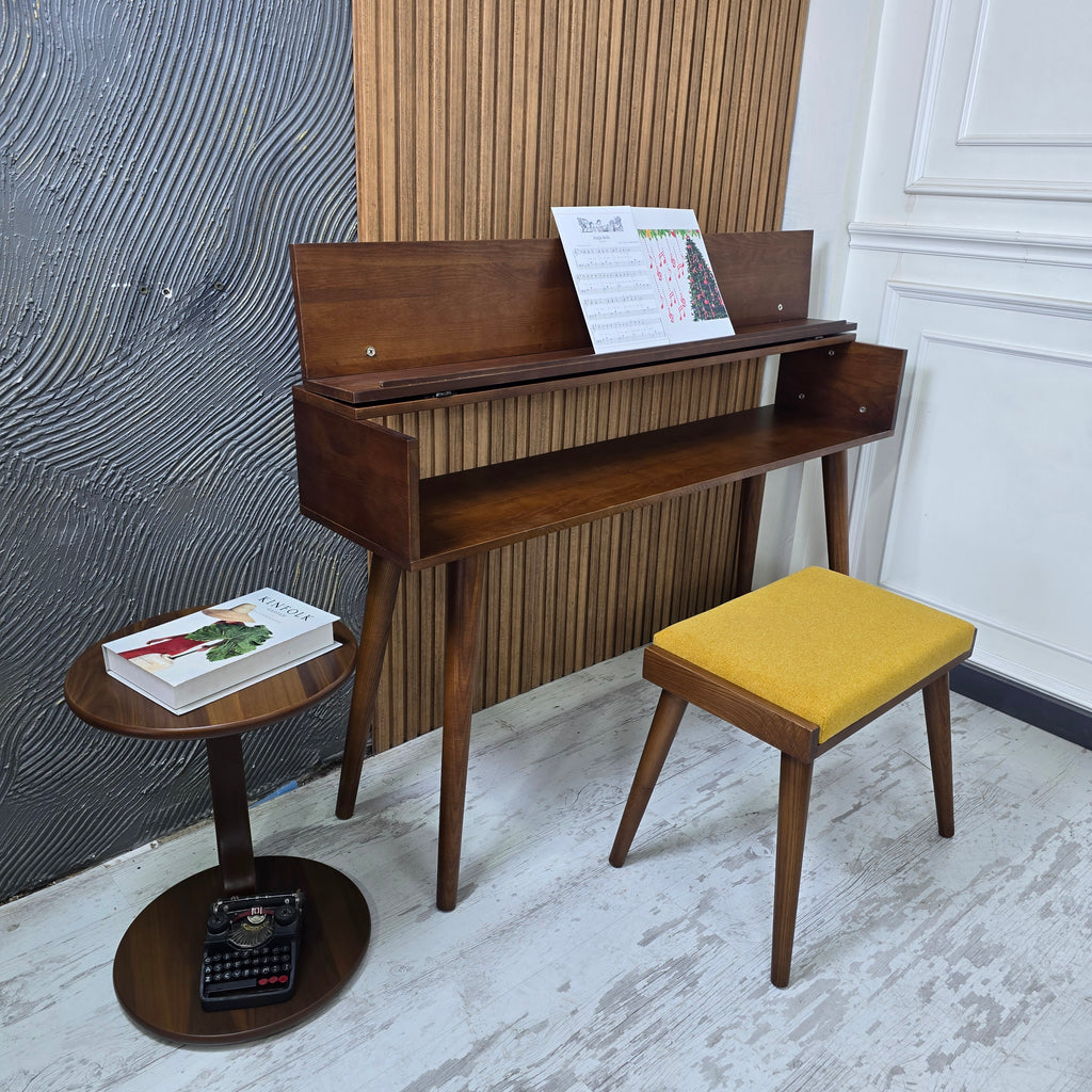 Handmade Wooden Piano Stand, Solid Wood Keyboard Stand, Modern Music Furniture, Custom Piano Table, Studio & Home Déco