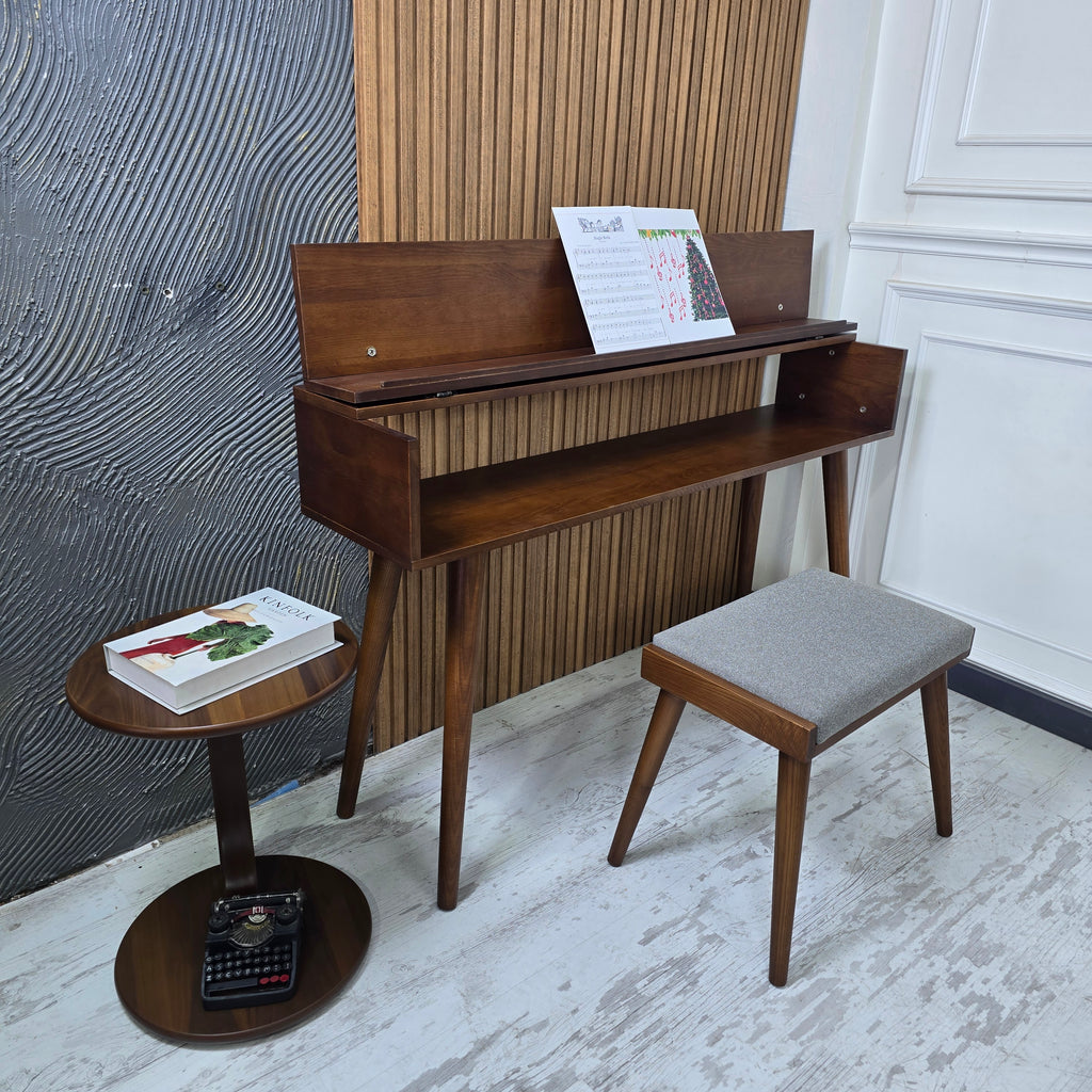 Handmade Wooden Piano Stand, Solid Wood Keyboard Stand, Modern Music Furniture, Custom Piano Table, Studio & Home Déco