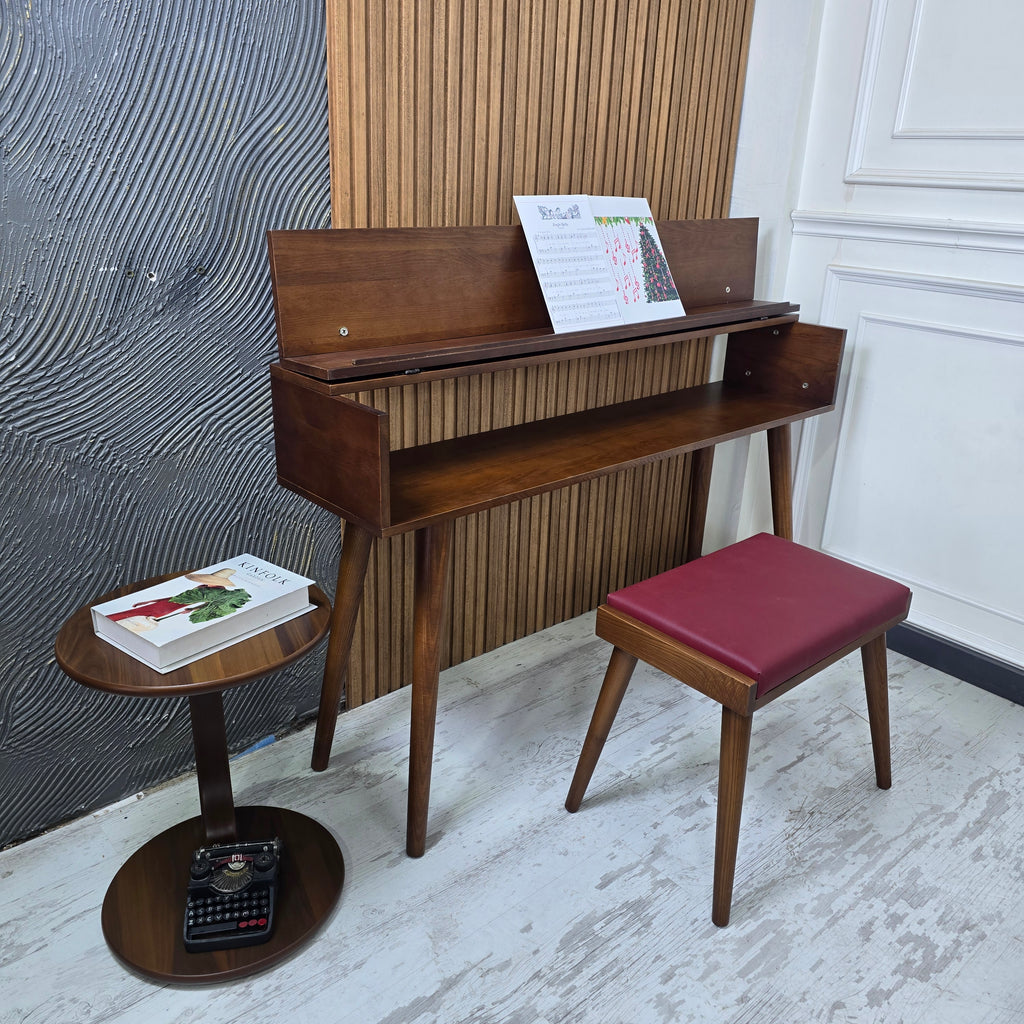 Handmade Wooden Piano Stand, Solid Wood Keyboard Stand, Modern Music Furniture, Custom Piano Table, Studio & Home Déco