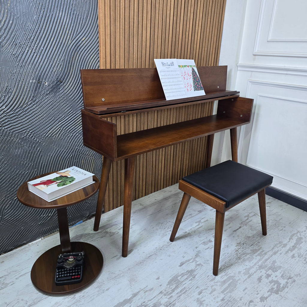Handmade Wooden Piano Stand, Solid Wood Keyboard Stand, Modern Music Furniture, Custom Piano Table, Studio & Home Déco