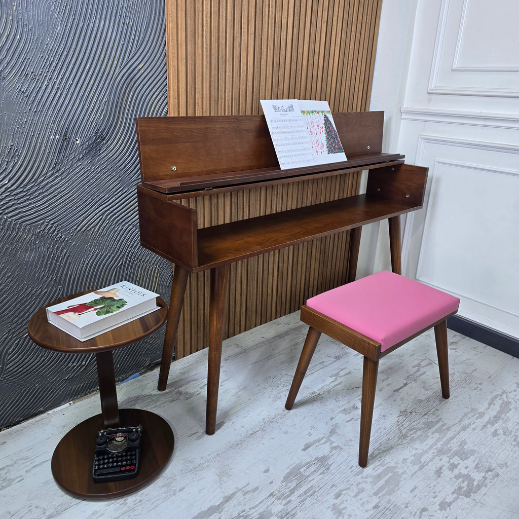 Handmade Wooden Piano Stand, Solid Wood Keyboard Stand, Modern Music Furniture, Custom Piano Table, Studio & Home Déco