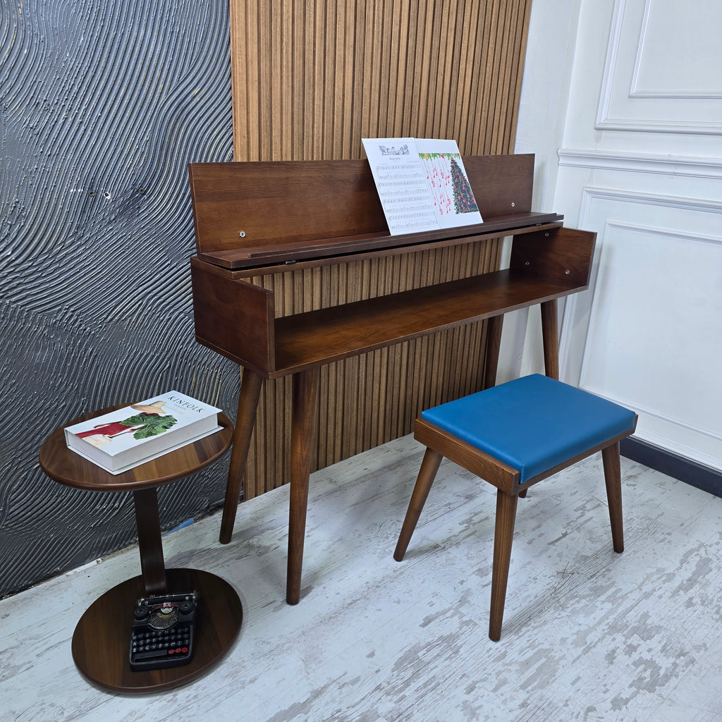 Handmade Wooden Piano Stand, Solid Wood Keyboard Stand, Modern Music Furniture, Custom Piano Table, Studio & Home Déco