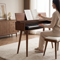 Handmade Wooden Piano Stand, Solid Wood Keyboard Stand, Modern Music Furniture, Custom Piano Table, Studio & Home Déco