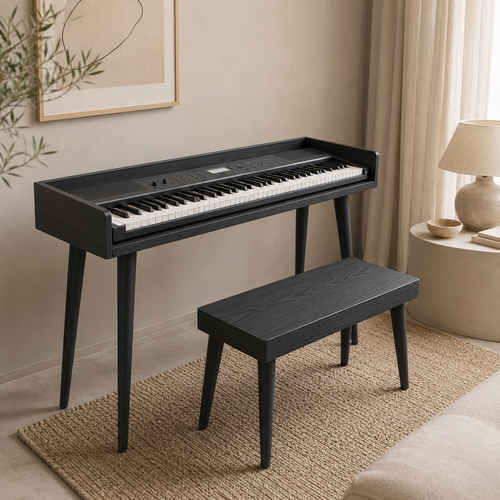 MDF Piano Stand, Digital Piano Stand, Keyboard Stand, Electric Piano Furniture, Piano Keyboard Table, Modern Music Stand, Home Studio