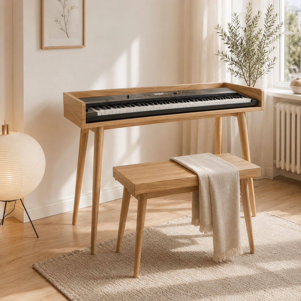 MDF Piano Stand, Digital Piano Stand, Keyboard Stand, Electric Piano Furniture, Piano Keyboard Table, Modern Music Stand, Home Studio