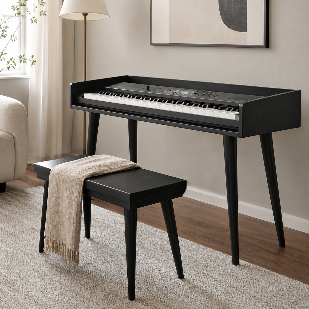 MDF Piano Stand, Digital Piano Stand, Keyboard Stand, Electric Piano Furniture, Piano Keyboard Table, Modern Music Stand, Home Studio