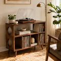 Modern Record Player Stand with Vinyl Storage – Multi-Level Turntable Cabinet & LP Organizer