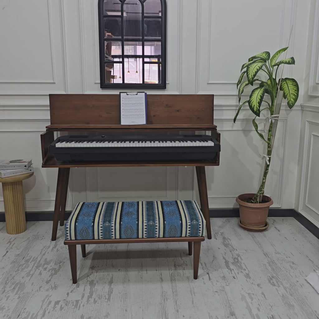 Long Upholstered Piano Bench – Ottoman Bench, Vanity Stool, Entryway Bench, Bedroom Seating & Living Room Furniture