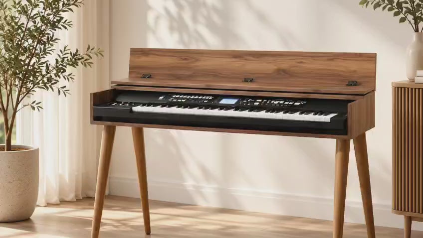 Minimalist Digital Piano Stand – Modern Keyboard Furniture, Custom MDF Piano Console for Home & Studio