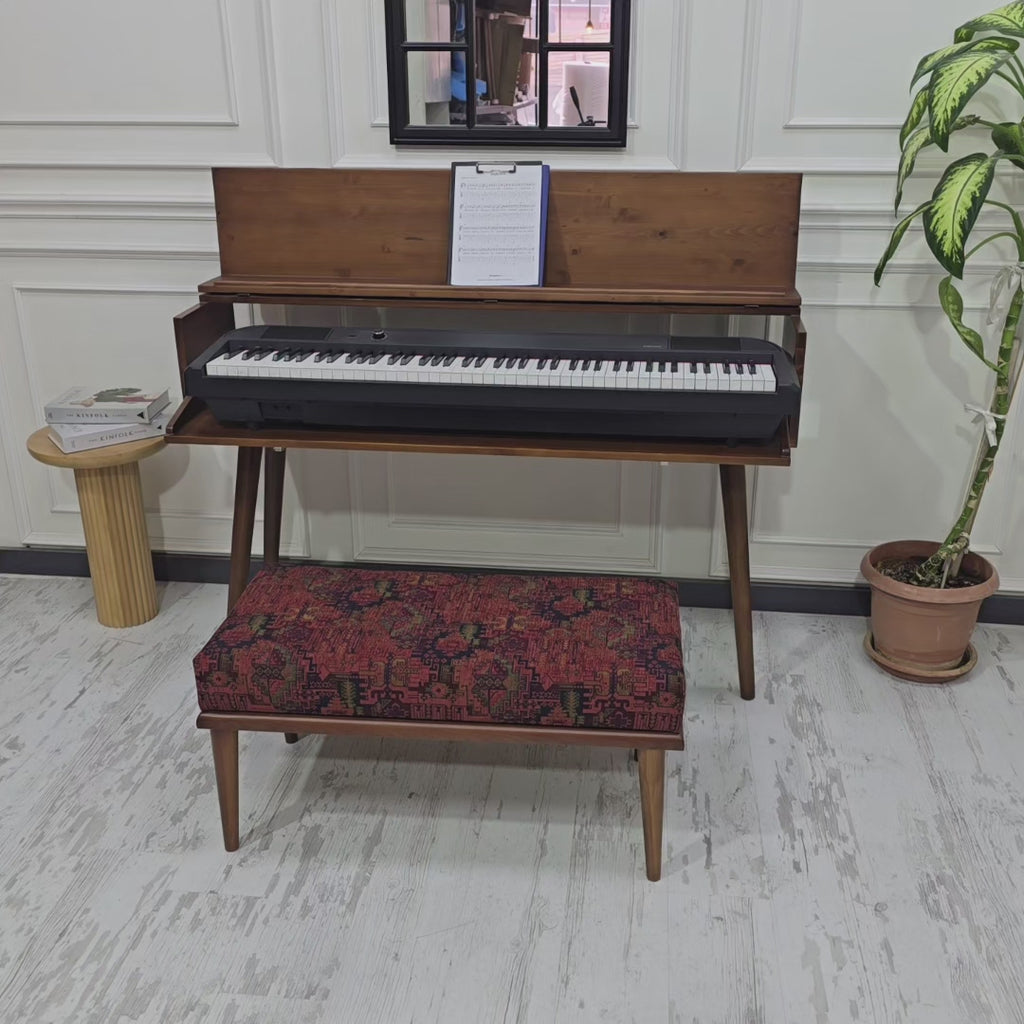 Long Upholstered Piano Bench – Ottoman Bench, Vanity Stool, Entryway Bench, Bedroom Seating & Living Room Furniture