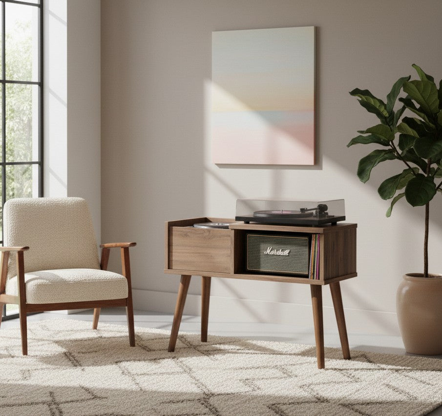 Record Player Stand – 80 cm Turntable Table for Your Vinyl Listening Space