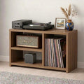 Low Record Player Stand with Vinyl Storage – Turntable Stand & LP Organizer