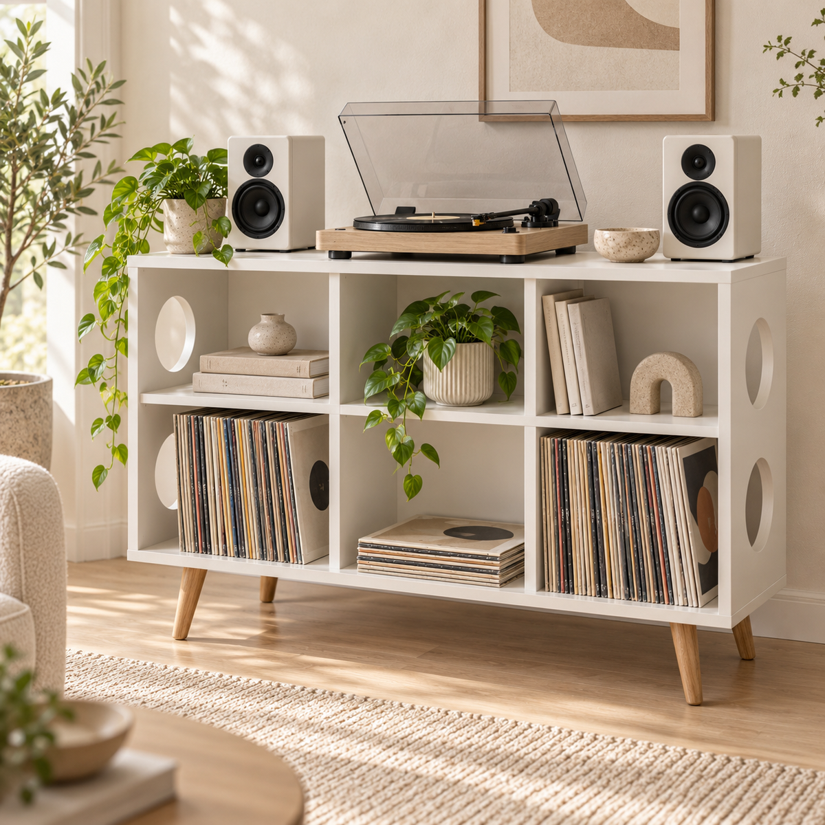 レコード収納スタンド – レコードプレーヤー＆ターンテーブル用家具