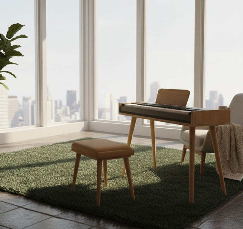 MDF Piano Stand, Digital Piano Stand, Keyboard Stand, Electric Piano Furniture, Piano Keyboard Table, Modern Music Stand, Home Studio