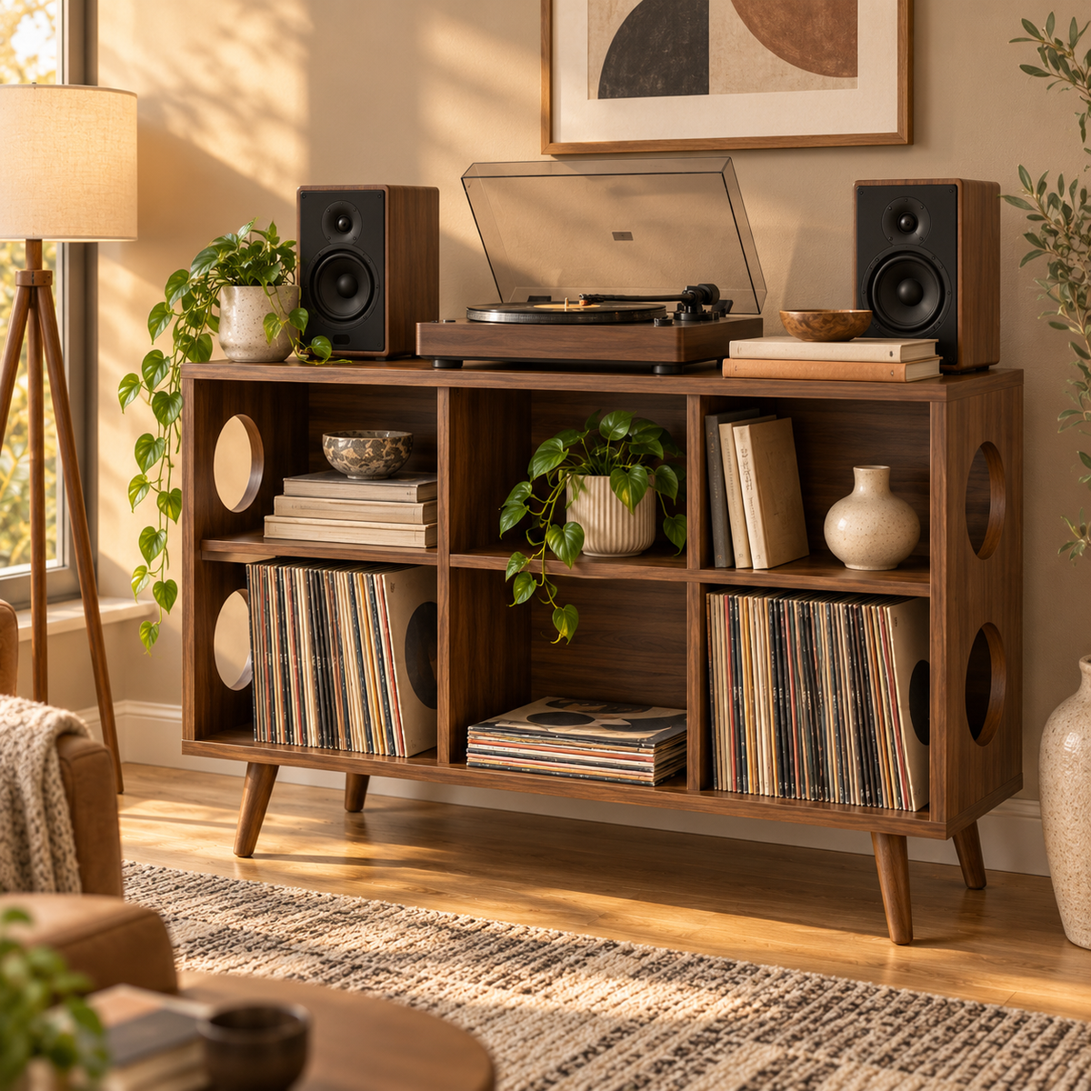 レコード収納スタンド – レコードプレーヤー＆ターンテーブル用家具