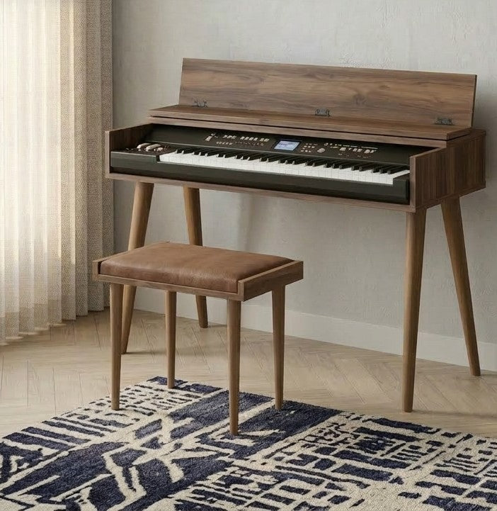MDF Piano Stand, Digital Piano Stand, Keyboard Stand, Electric Piano Furniture, Piano Keyboard Table, Modern Music Stand, Home Studio