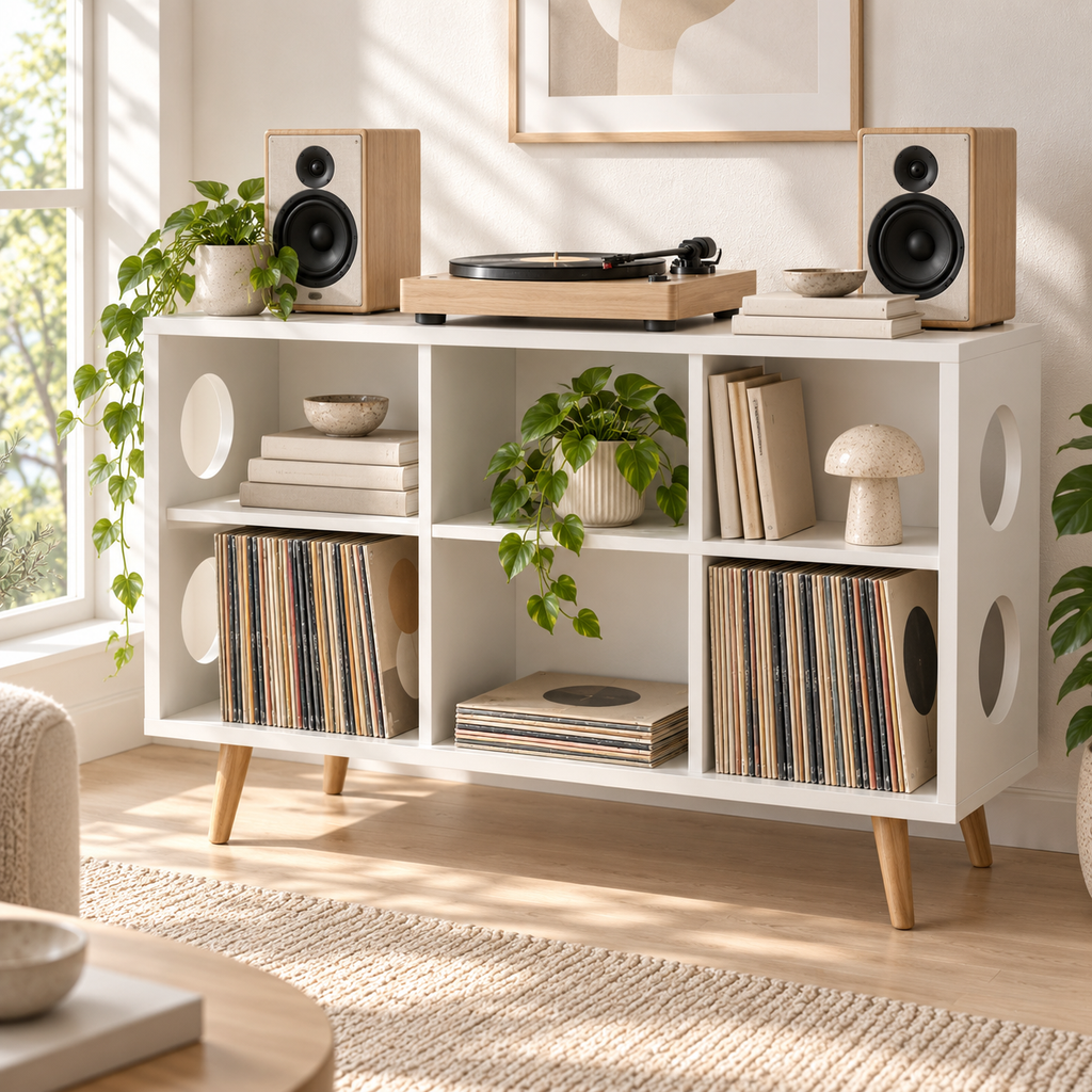 レコード収納スタンド – レコードプレーヤー＆ターンテーブル用家具