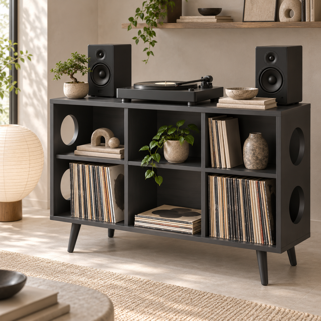 レコード収納スタンド – レコードプレーヤー＆ターンテーブル用家具