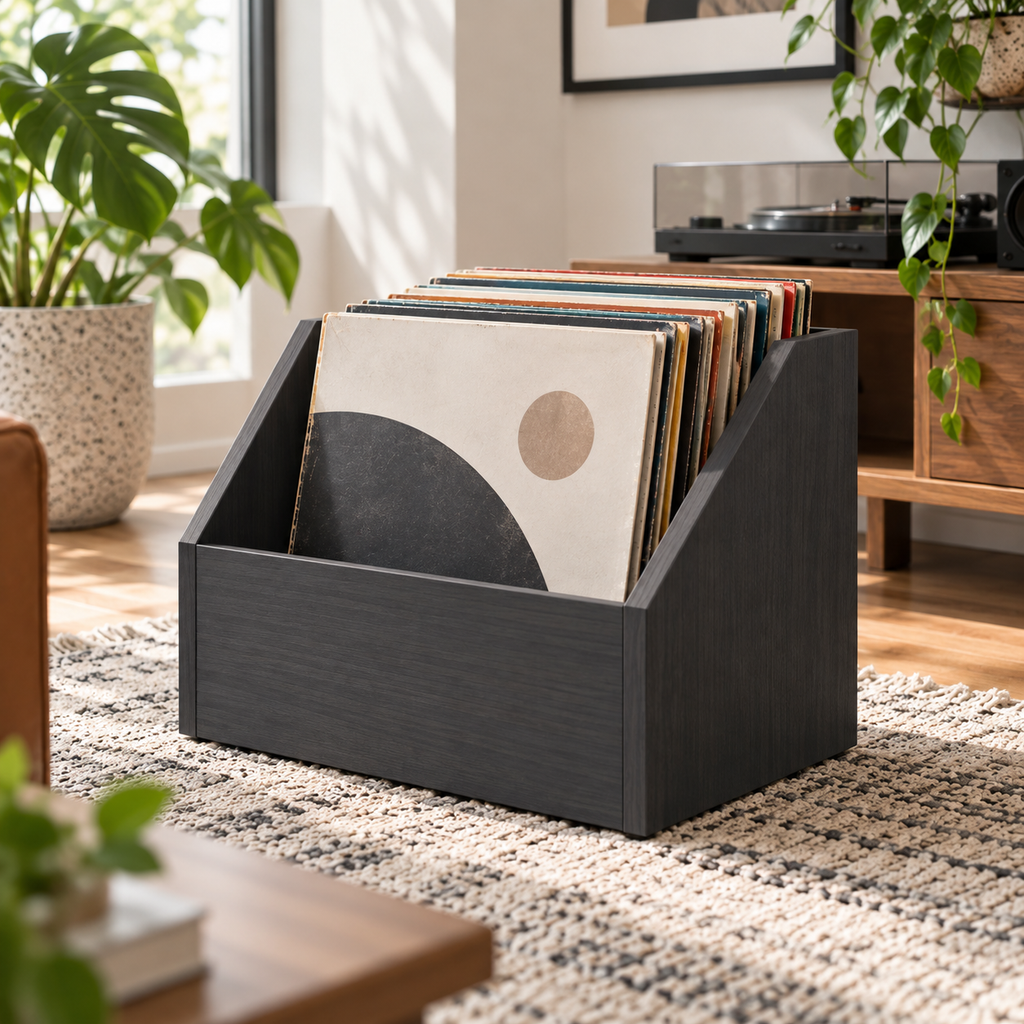 Vinyl Record Storage, LP Record Holder, Record Organizer, Vinyl Collection Bin, Mid Century Modern Storage