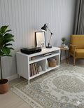 Modern Record Player Stand with Vinyl Storage – Turntable Table & LP Organizer