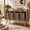レコードプレーヤー用ハイタイプスタンド（レコード収納付き）– ターンテーブルスタンド＆LPレコード整理ラック（幅60/80/100cm）