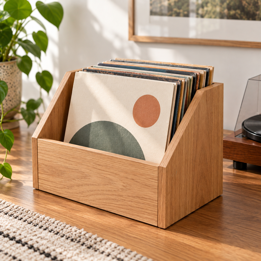 Vinyl Record Storage, LP Record Holder, Record Organizer, Vinyl Collection Bin, Mid Century Modern Storage