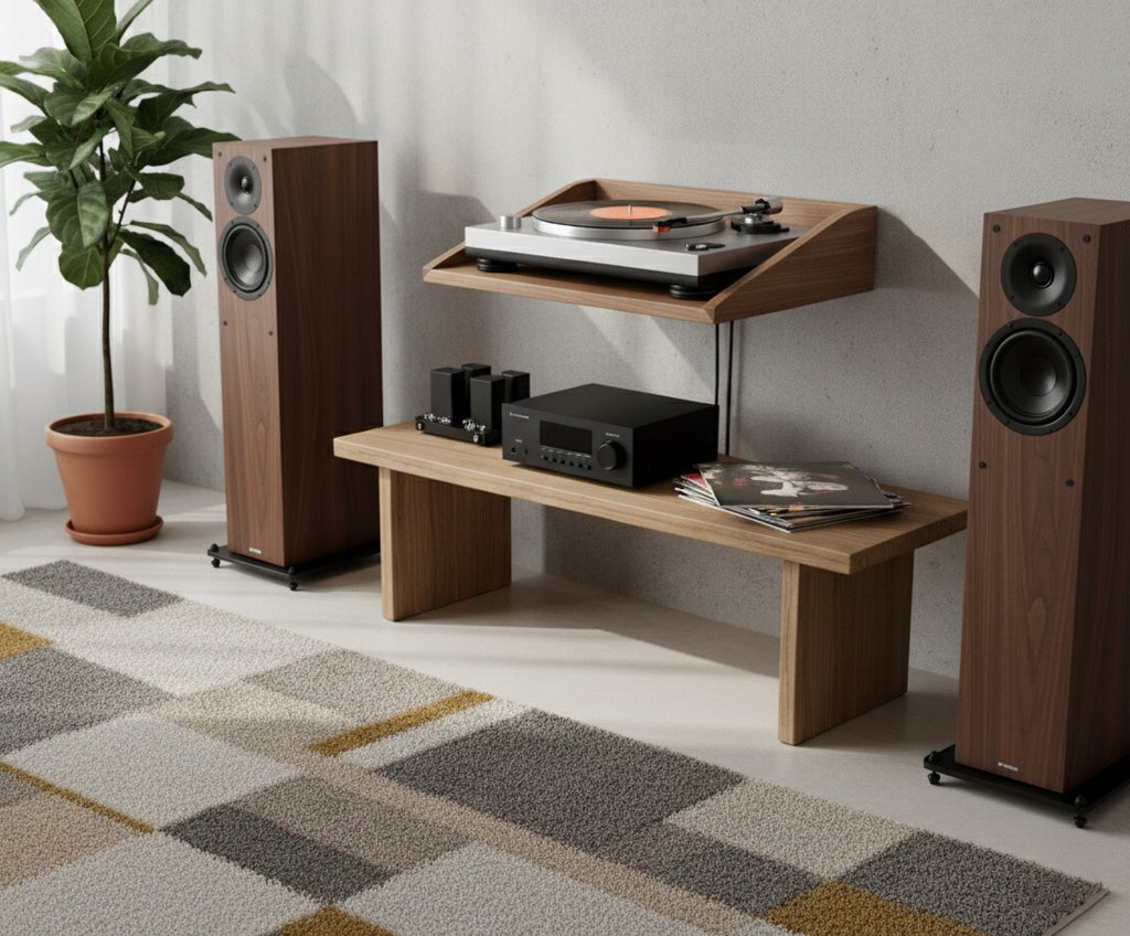 Custom Floating MDF Wall Shelf for Turntables, Record Players, Projectors & Audio Equipment – Modern Space-Saving Display