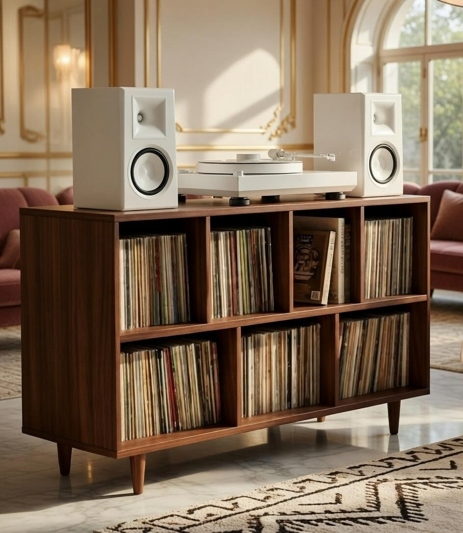 レコードプレーヤー用ハイスタンド（レコード収納付き）– ターン