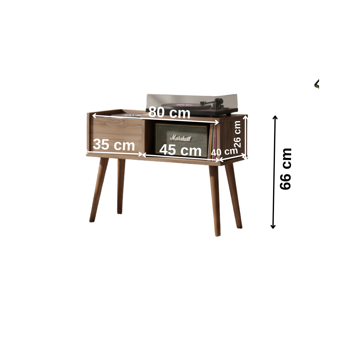 Record Player Stand – 80 cm Turntable Table for Your Vinyl Listening Space