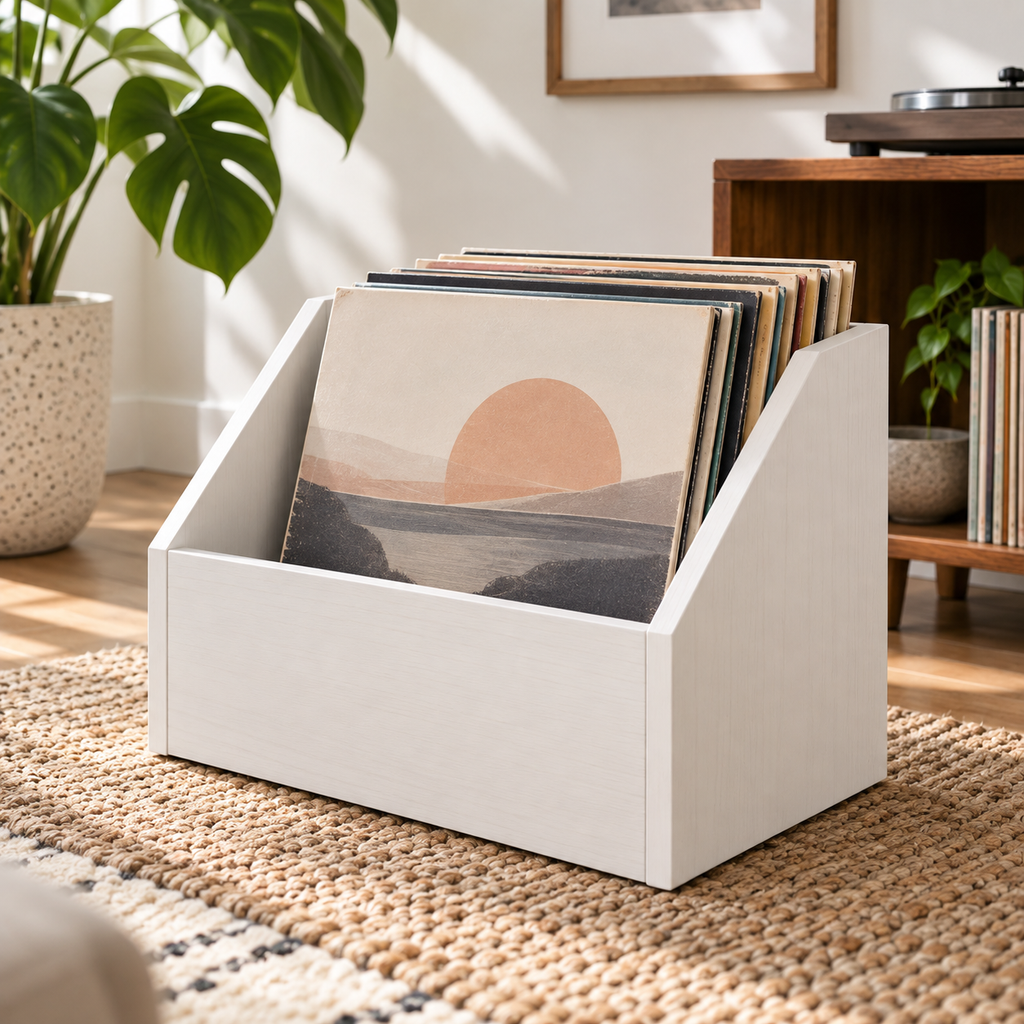 Vinyl Record Storage, LP Record Holder, Record Organizer, Vinyl Collection Bin, Mid Century Modern Storage