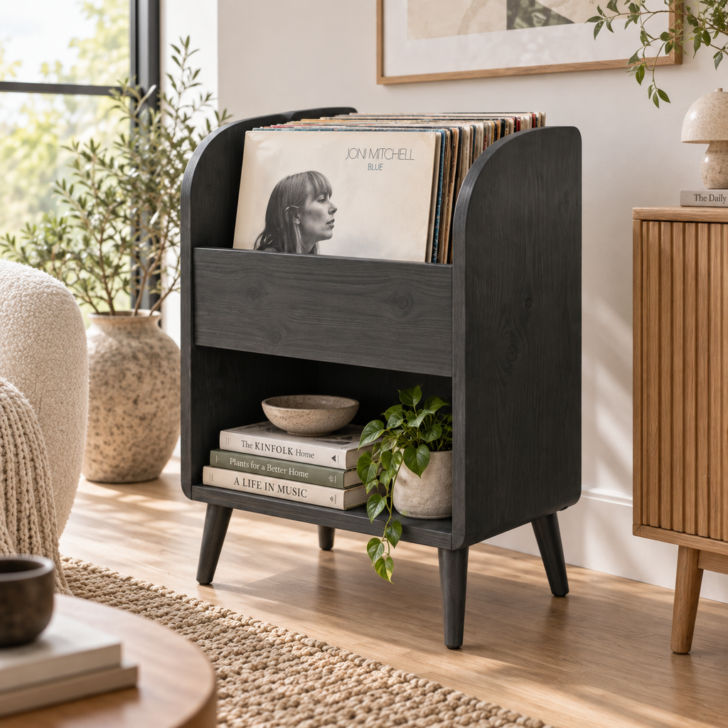 Vinyl Record Storage Cabinet, LP Organizer, Mid Century Modern Record Stand, Vinyl Display Furniture, Music Room Storage