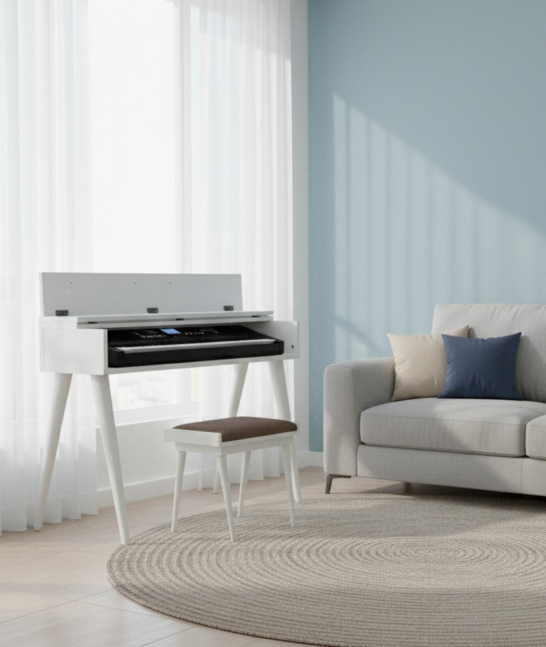 Minimalist Digital Piano Stand – Modern Keyboard Furniture, Custom MDF Piano Console for Home & Studio