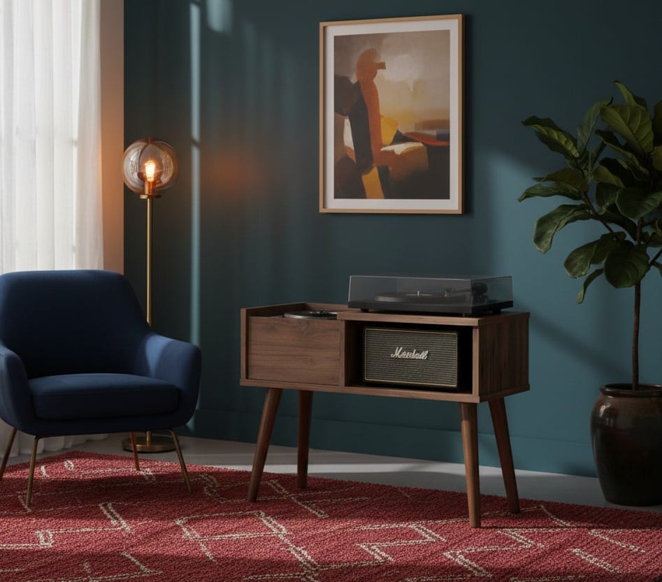Record Player Stand – 80 cm Turntable Table for Your Vinyl Listening Space