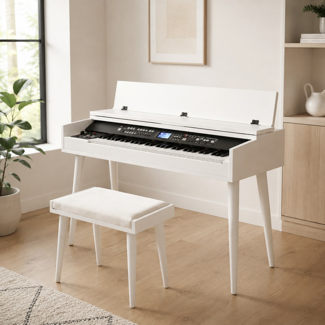 Custom MDF Digital Piano Stand – Made-to-Measure Keyboard Furniture Console