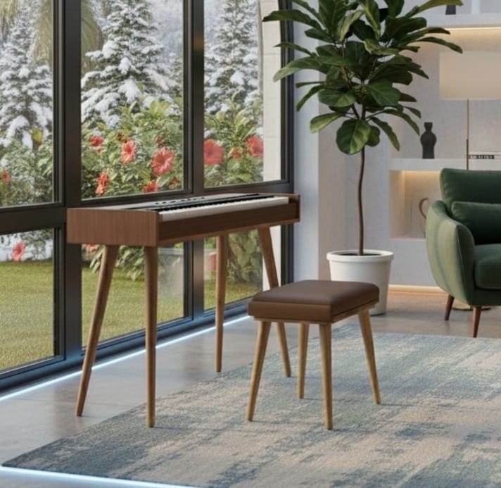 MDF Piano Stand, Digital Piano Stand, Keyboard Stand, Electric Piano Furniture, Piano Keyboard Table, Modern Music Stand, Home Studio